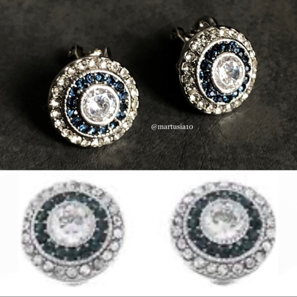COPY - Lauren Ralph Lauren Silver Pavé Clip-On Earrings
